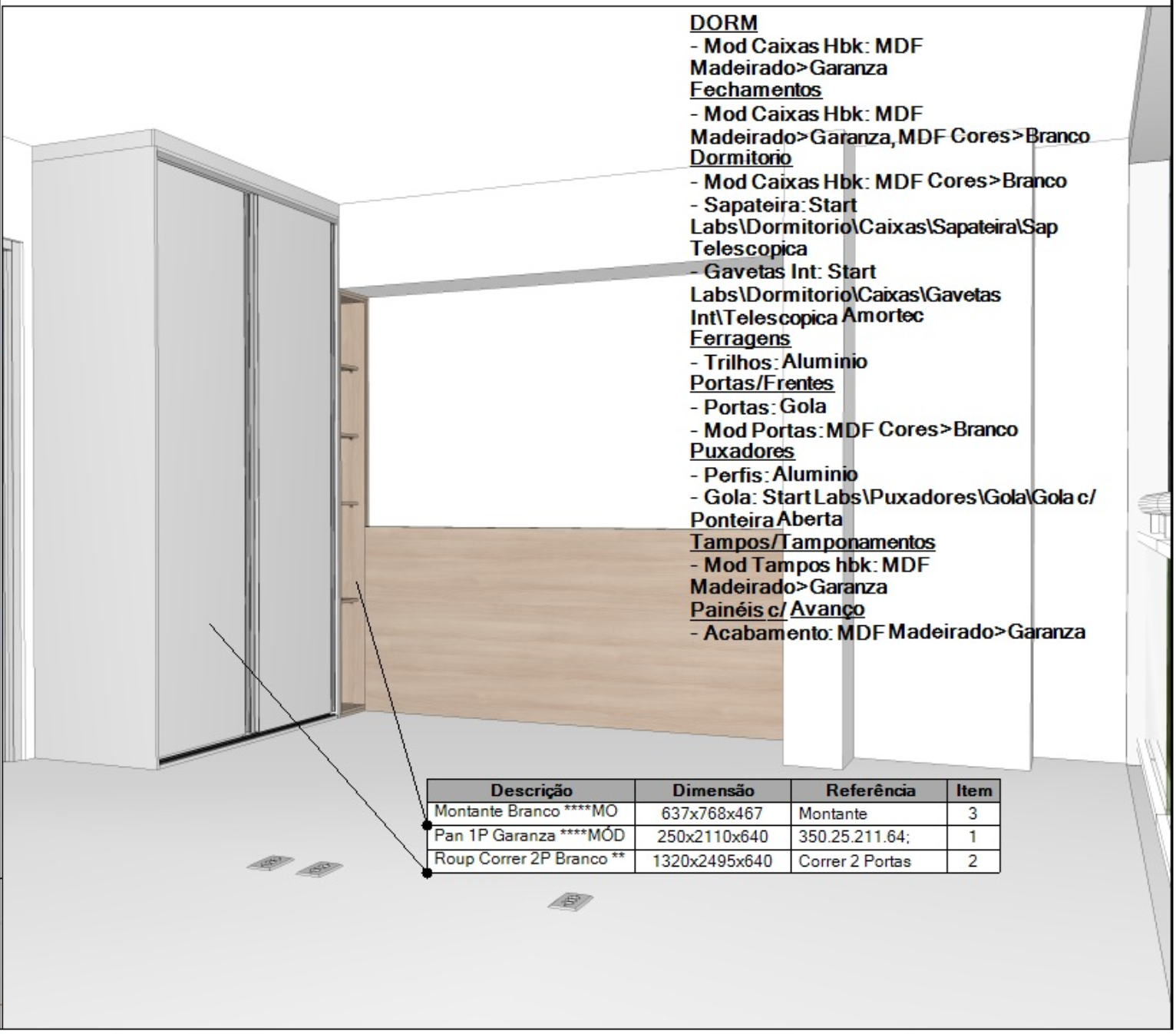 Detalhamento Técnico - Planta 3D